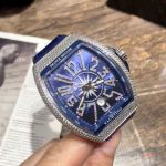 Franck Muller Vanguard Yachting V45 Iced Out diamond Watch - New Replica